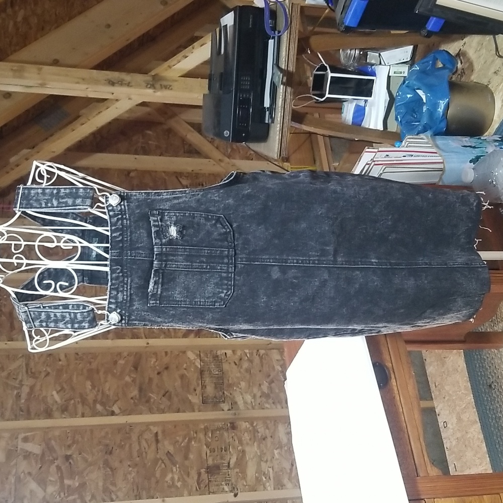 Wild Fable black denim overall dress. Size small. NWT